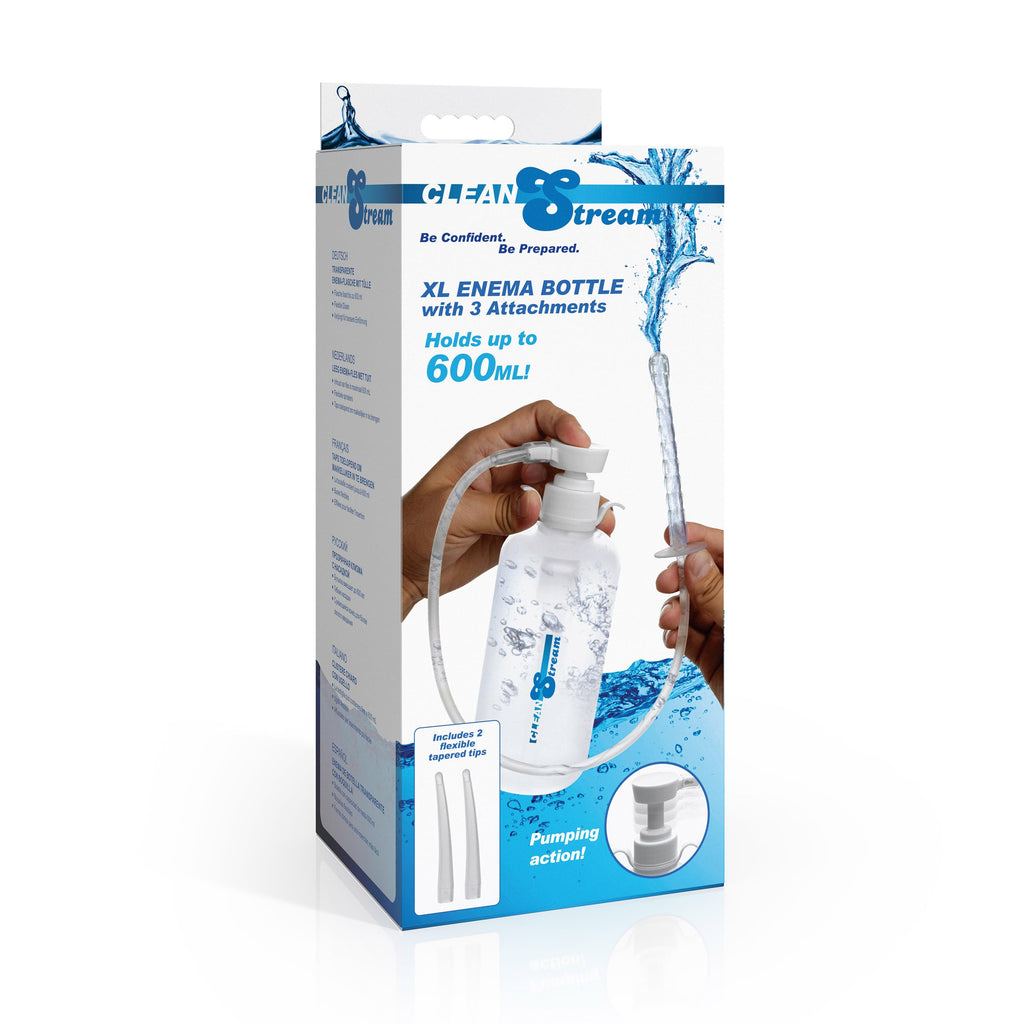 CleanStream XL Enema Bottle 3Attachments