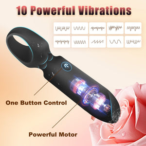 LUKIKI Bullet Vibrator Adult Toys - Female Sex Toys with 10 Vibration Modes, Lipstick Mini Vibrator for G Spot Clitoral Stimulat