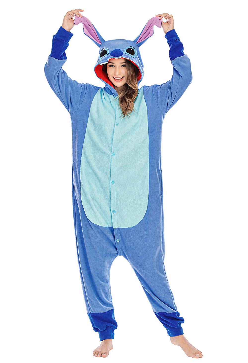 NAITOKE Animal Onesie Adults Halloween Costumes Cosplay Pajamas Blue