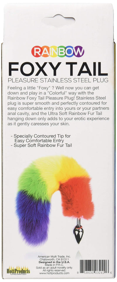 Rainbow Foxy Tail Stainless Butt Plug