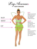Leg Avenue 4Pc.Pretty Pixie, Includes Sna Green Color