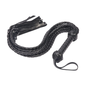 VENESUN Bondage Spanking Flogger, 31.5inch Faux Leather Whips for Adult BDSM Play, Black