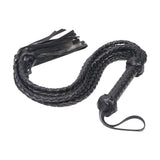 VENESUN Bondage Spanking Flogger, 31.5inch Faux Leather Whips for Adult BDSM Play, Black
