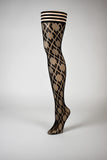 Kixies Elle Black Fishnet Diamond Size D
