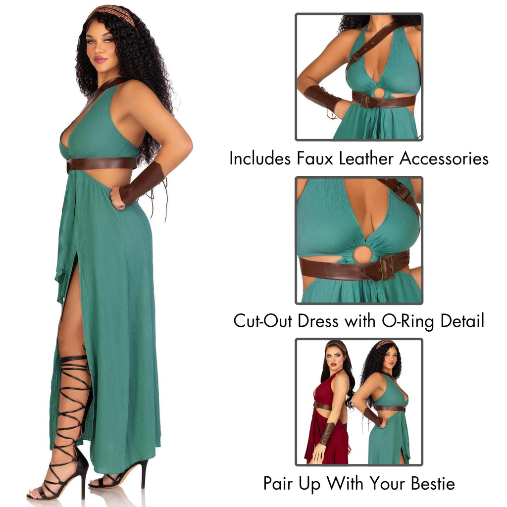 4Pc.Warrior Maiden,Dress,Arm C