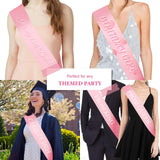 CIEHER Pink Sash Blank Satin Sash Bride Sash Custom Sash Prom Court Sash Mommy to Be Sash Birthday Sash Bride to Be Sash Bachelo
