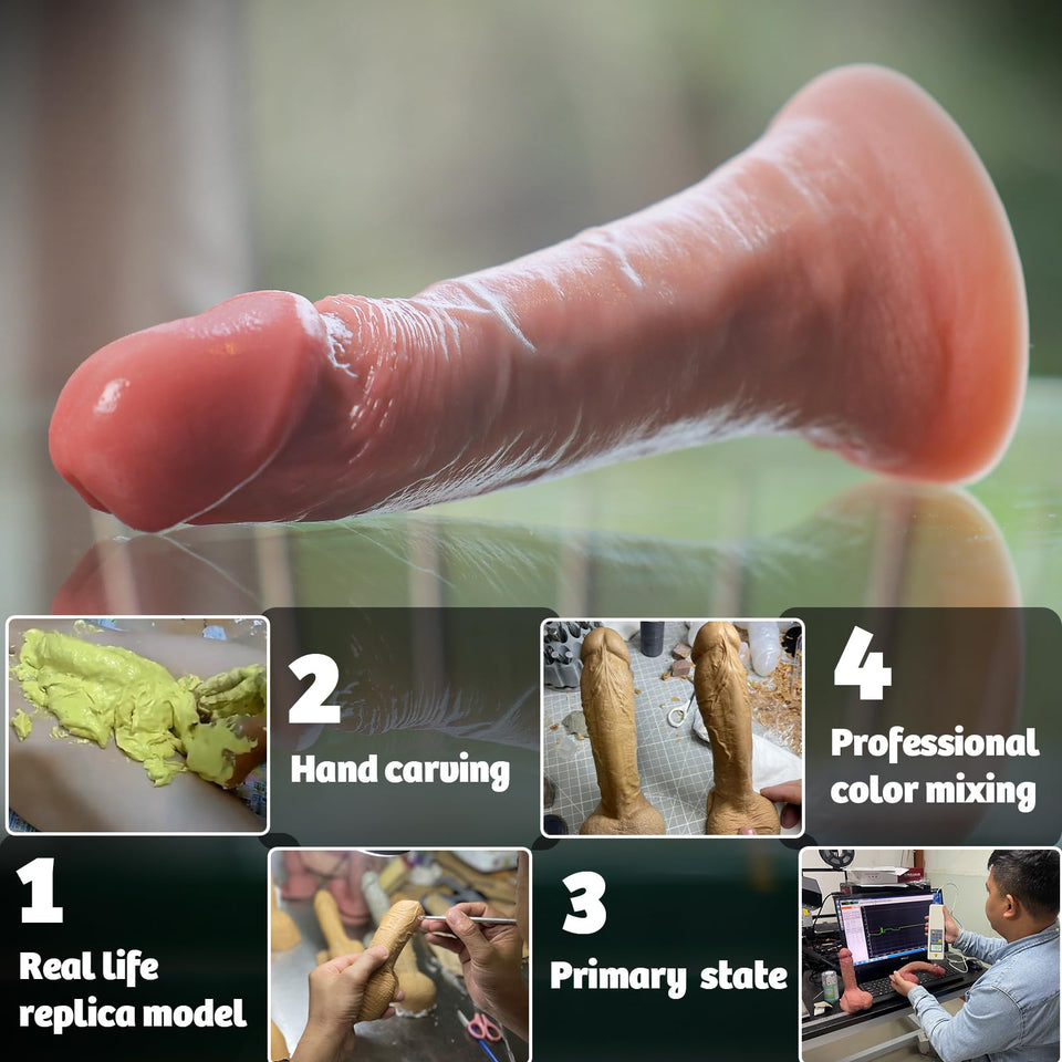 Dildo,Soft Material Sex Toys with Big Glans and Powerful Suction Cup,Huge Lifelike Dildo for Vaginal G-spot Stimulation and Anal