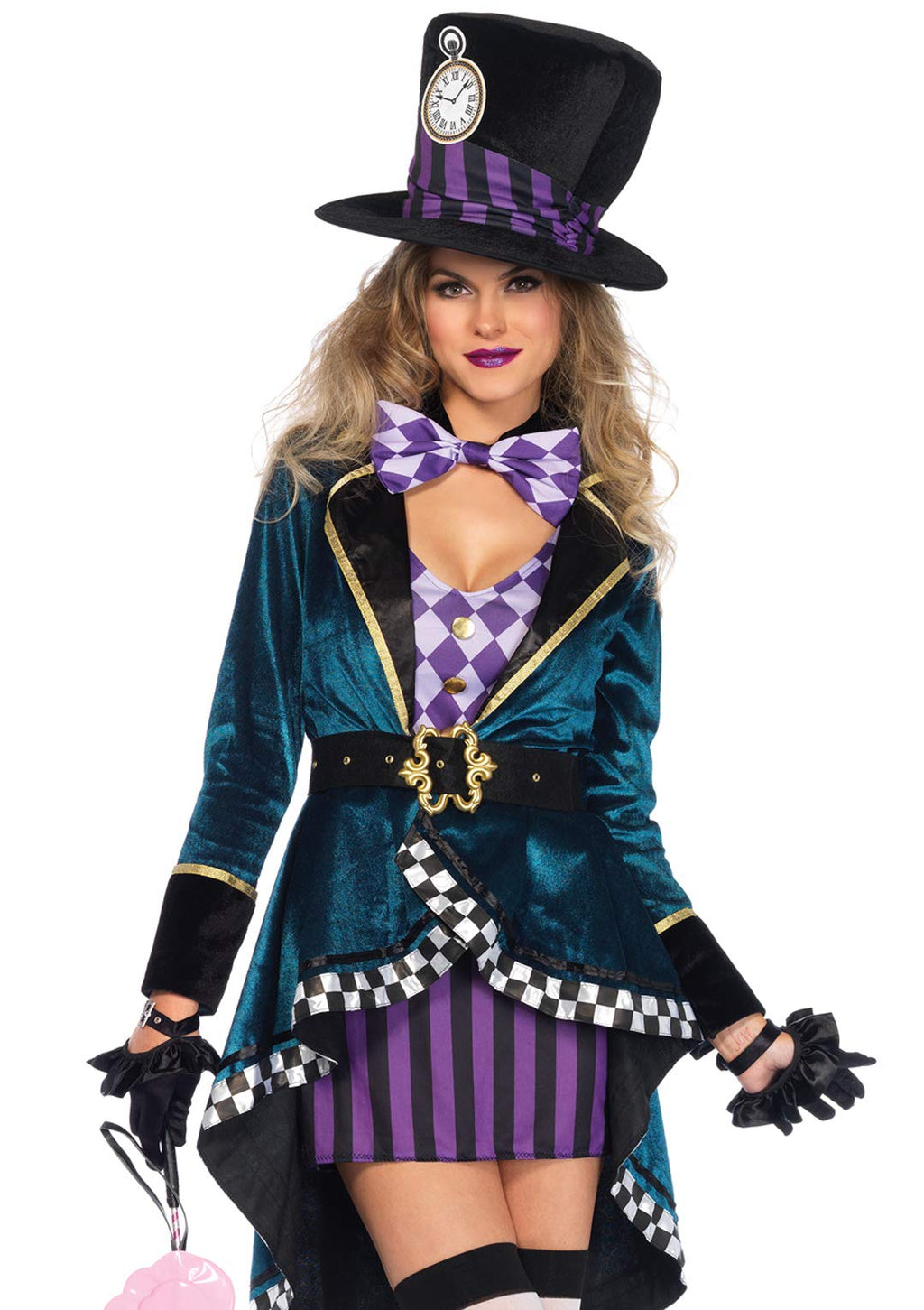 Leg Avenue 5 PC. Delightful Hatter, tank Multicolor Color