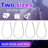 Kutocesy Double Head Stainless Steel Penis Plug Extra Long Pull Bead Urethral Dilator Double Urethra Toys Male Masturbation Sex