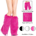 Furry Metallic Shimmer Leg Warmers
