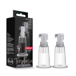 Blush Temptasia Nipple Pumping cylinders  Set of 2075 Inch Wide  Nterchange compatible Replacement Upgrade for All Temptasia