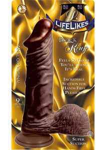 Lifelikes Black-King Dildo, Brown, 9 Inch