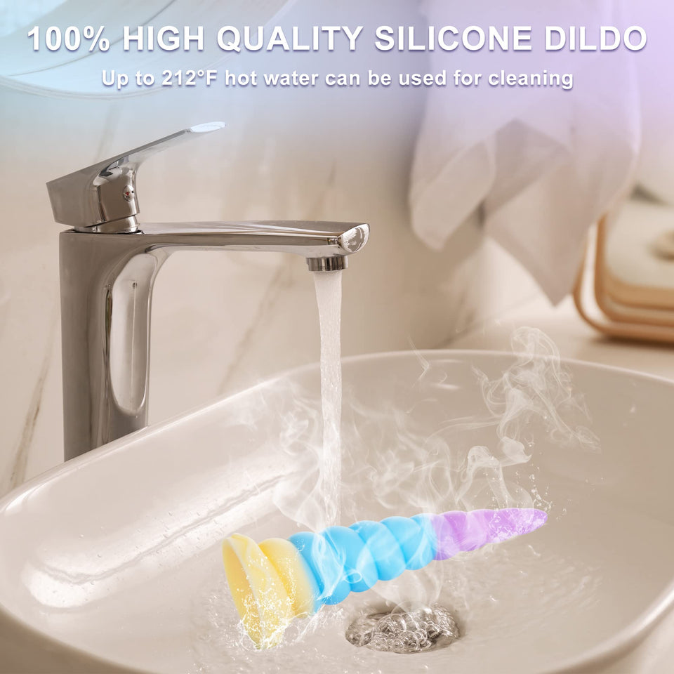 7.7 Inch Realistic Beginner Anal Dildo,Butt Plug with Strong Suction Cup for Hands-Free Play, Liquid Silicone Anal Beads Prostat