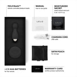 Lelo Hula Beads, Twisting, Turning And Vibrating Pleasure Beads (Kegel Balls For Women) Vibrator Egg Ben Wa Balls Bullet Vibration Egg Wireless Remote Control Vibrator, Black