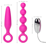 calExotics Booty call Vibro Kit - Vibrating Bullet Anal Pleasure Beads - Vibe Egg Anal Probe Adult Sex Toy - Pink