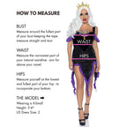 2 Pc Sultry Sea Witch, Include - Medium / Blk/Purple