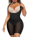 FeelinGirl Tummy Control Shapewear Faja Colombianas Zipper Crotch Body Shaper Plus Size Postpartum Fajas with Butt Lift Black X-