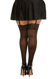 Dg Thigh High W/Lace Top Blk Q