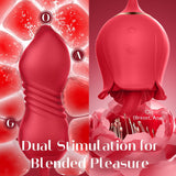 Sex Toys Rose Vibrator Dildo - MOOLIGIRL 4IN1 Adult Toys for Women with 9 Tongue Licking & Thrusting Dildos G Spot Vibrators, An