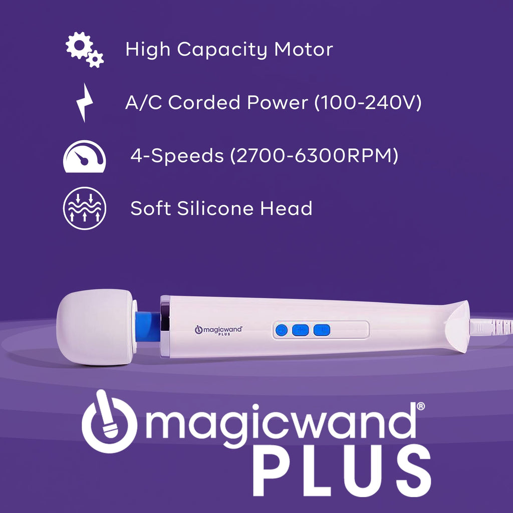 Magic Wand Massager Plus Hv-265 - Plug-In Variable Speed With Flexible Neck And Soft Silicone Head - Personal Massagers For Wome