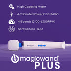 Magic Wand Massager Plus Hv-265 - Plug-In Variable Speed With Flexible Neck And Soft Silicone Head - Personal Massagers For Wome