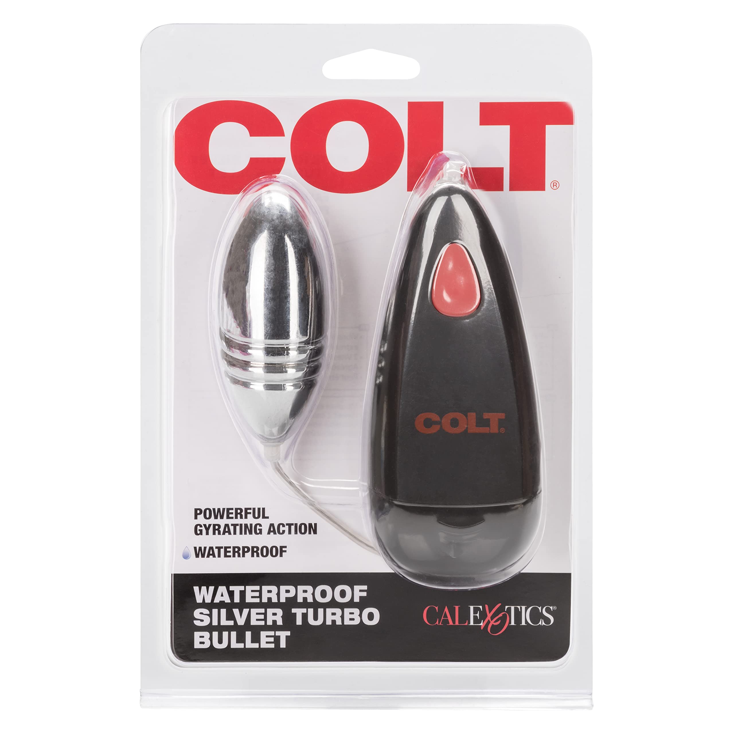 Calexotics Colt Waterproof Turbo Bullet Vibrator - Sex Toys For Couples - Wired Adult Vibe Egg Male P Spot Massager - Black