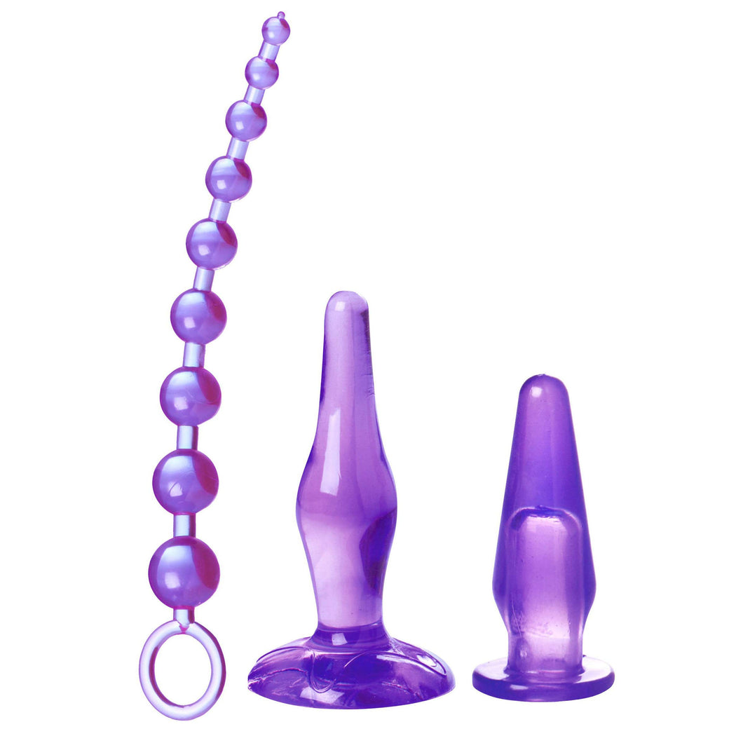 Trinity Vibes Amethyst Adventure 3-Piece Anal Toy Kit