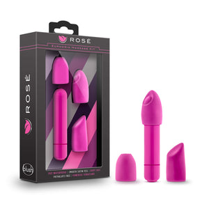 (D) Rose Euphoria Single Speed Bullet W/ Tips Pink