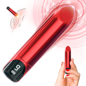 Women Sex Toy Bullet Vibrator - Mini Vibrator for Women Precision G Spot Clitoral Nipple Anal Sex Stimulation with LED Display,
