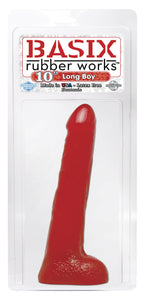 Basix Rubber Works 10-Inch Long Boy, Red