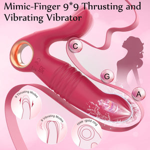 Rabbit Vibrator G Spot Vibrators, Sex Toy for Clitoral Nipple Anal - 2 in 1 Soft Clitoral Vibrator with 10 Vibrating Modes Water