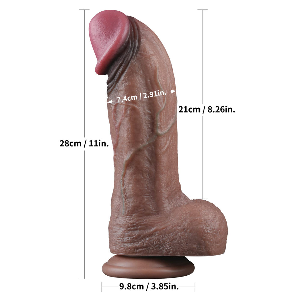 11 '' Large Realistic Dildo Big Anal Dildo Huge Suction Cup Silicone Dildo Monster Dildo Dual Density Dildo Anal Toy Plugs Large