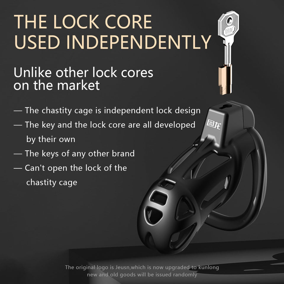 Lightweight Chastity Cage for Male Penis Cage Smooth KG Cock Cage Chastity Devices Key Sex Toy for Men Black Chastity for Men wi