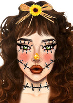 Stitches Adhesive Face Jewels Sticker.