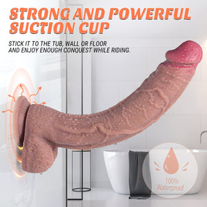 12 inch Dildo Realistic Huge Thick Anal Penis with Suction Cup, Adult and Gay for Silicone Sex Toys,Soft Thrusting Dildos for Wo
