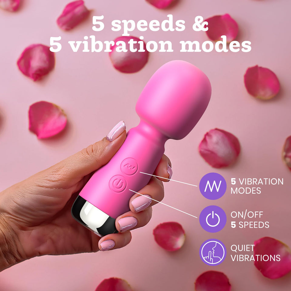 Oliver James Vibrator for Women - Mini Vibrator Wand Adult Sex Toys and Adult Toys for Women | 5 Patterns and 5 Speeds Women Sex