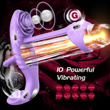 Vibrating Cock Ring Vibrator for Couples, Erection Penis Ring Sex Toys with Rose Clitoral Stimulator, Male Sex Toy with 10 Vibra