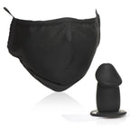 MASTER SERIES Mouth-Full Premium Silicone Dildo Face Mask for Men Women & BDSM Couples. Breathable Cotton Face Mask with Hidden