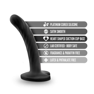 Blush Temptasia Twist Small Silicone Dildo  45 Length  75 Width  Twisted Swirl Design For Added Friction  Heart Shaped Suc