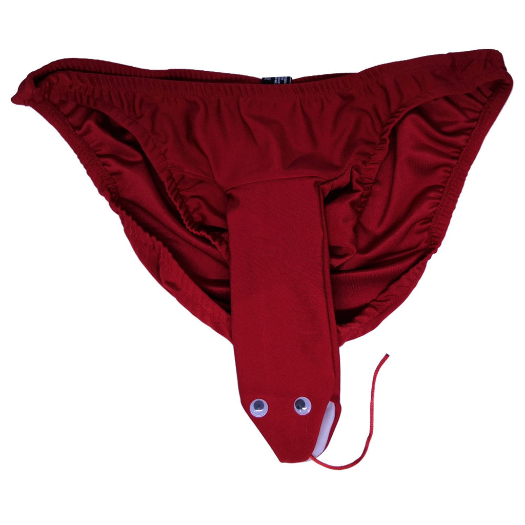 Male Power Novelty Trouser Snake Bikini-Red One Size-Boxed
