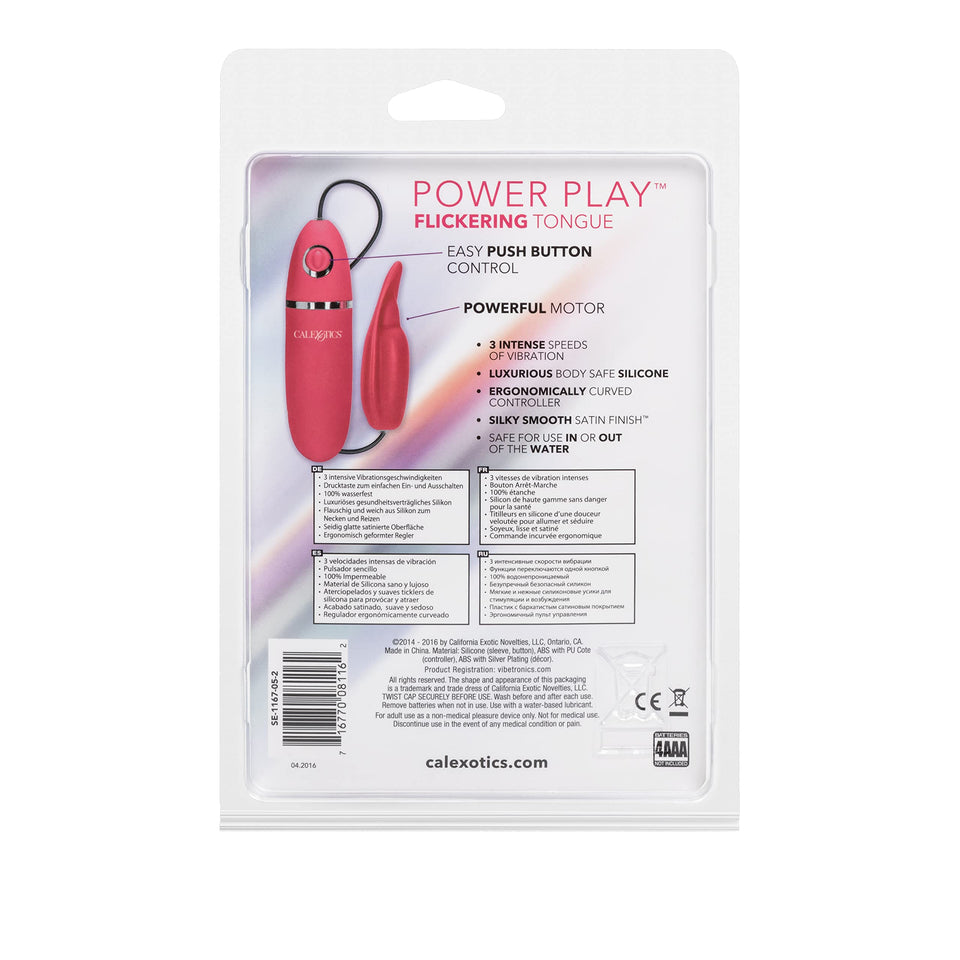 California Exotic Novelties Power Play Flickering Tongue, Pink