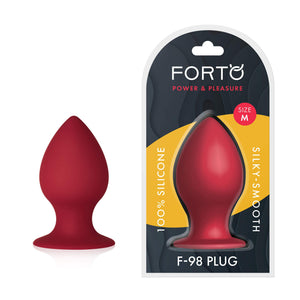 Forto Silicone F98 Butt Plug For Men And Women  Erotic Anal Plug Dildo Silicone  Red  Medium
