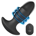 THUNDERPLUGS Sliding Ring Silicone Missile Plug with Remote for Women, Men & Couples. Sliding Feature, Rumbling Vibration, Splas