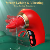 Gasevimo Vibrator Adult Sex Toys for Women - 5IN1 Sucking Vibrator Rose Sex Toy, 3 Sucking, 9 Tongue Licking & Vibrating Adult S