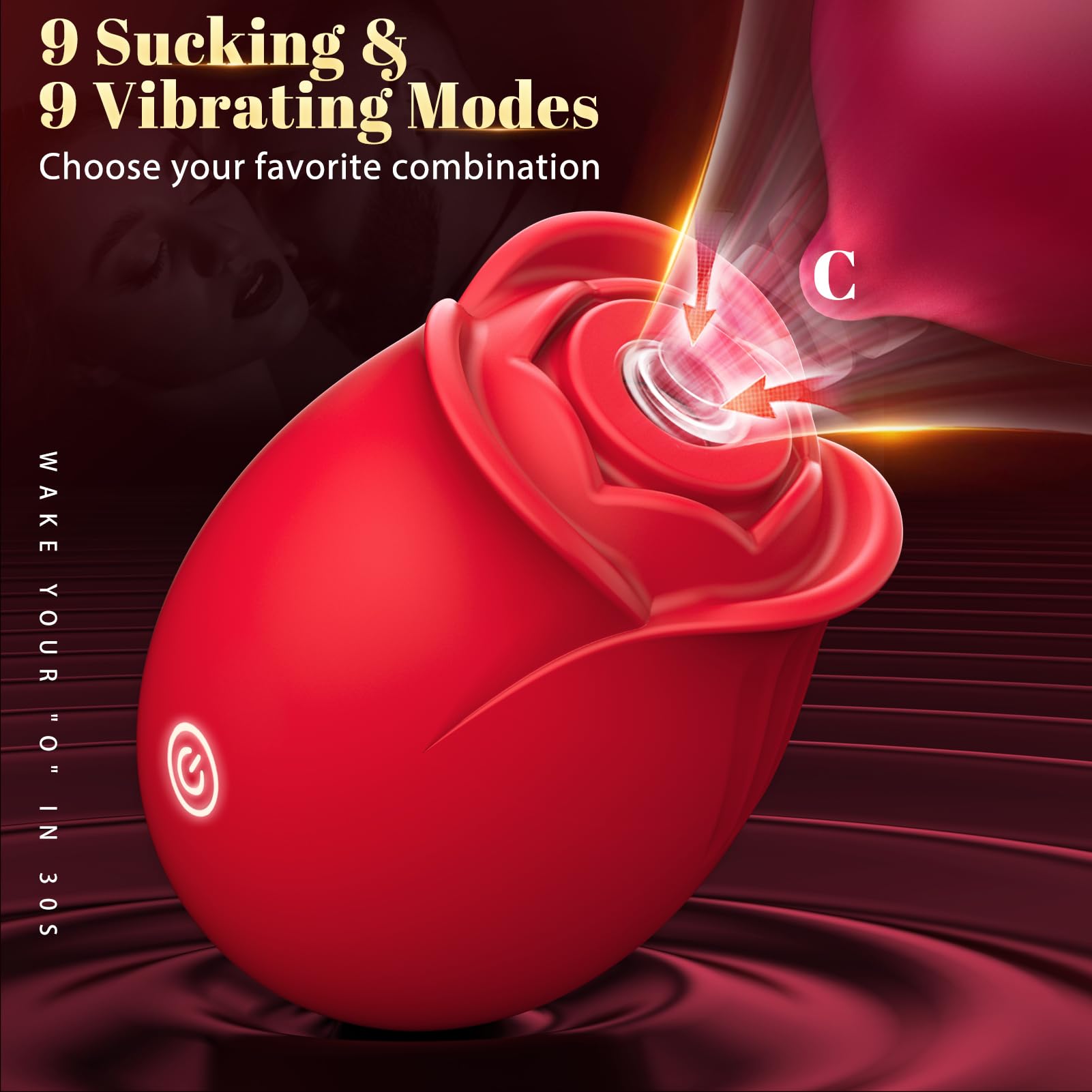 Gasevimo Sex Toys Vibrator Adult Toy - APP Control Rose Sex Toy Adult Toys with 9 Sucking & 9 Vibrating Modes for Women Nipple T
