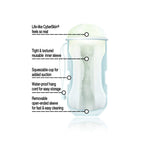 Cyberskin Vulcan Mouth Stroker With Cooling Glide Male Masturbator Cup Sex Toy With Removable Vibration Bullet  Frost  01 Pound