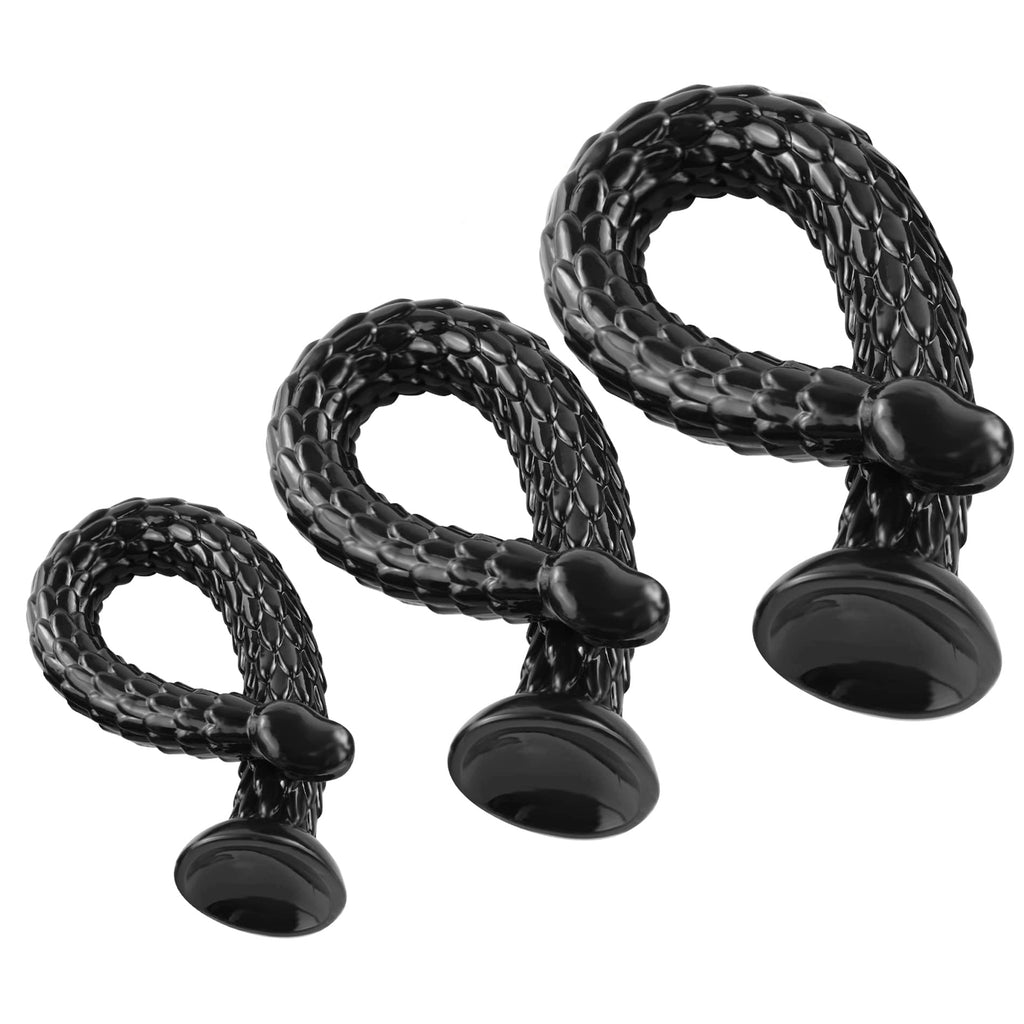 Difemstoy Super Long Butt Plug Dildo,19.3 '' Flexible Snake Anal Trainer Sex Toys for Women,Black