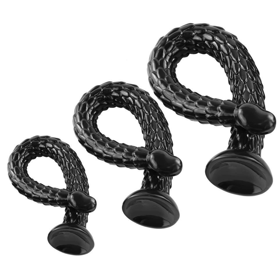 Difemstoy Super Long Butt Plug Dildo,19.3 '' Flexible Snake Anal Trainer Sex Toys for Women,Black