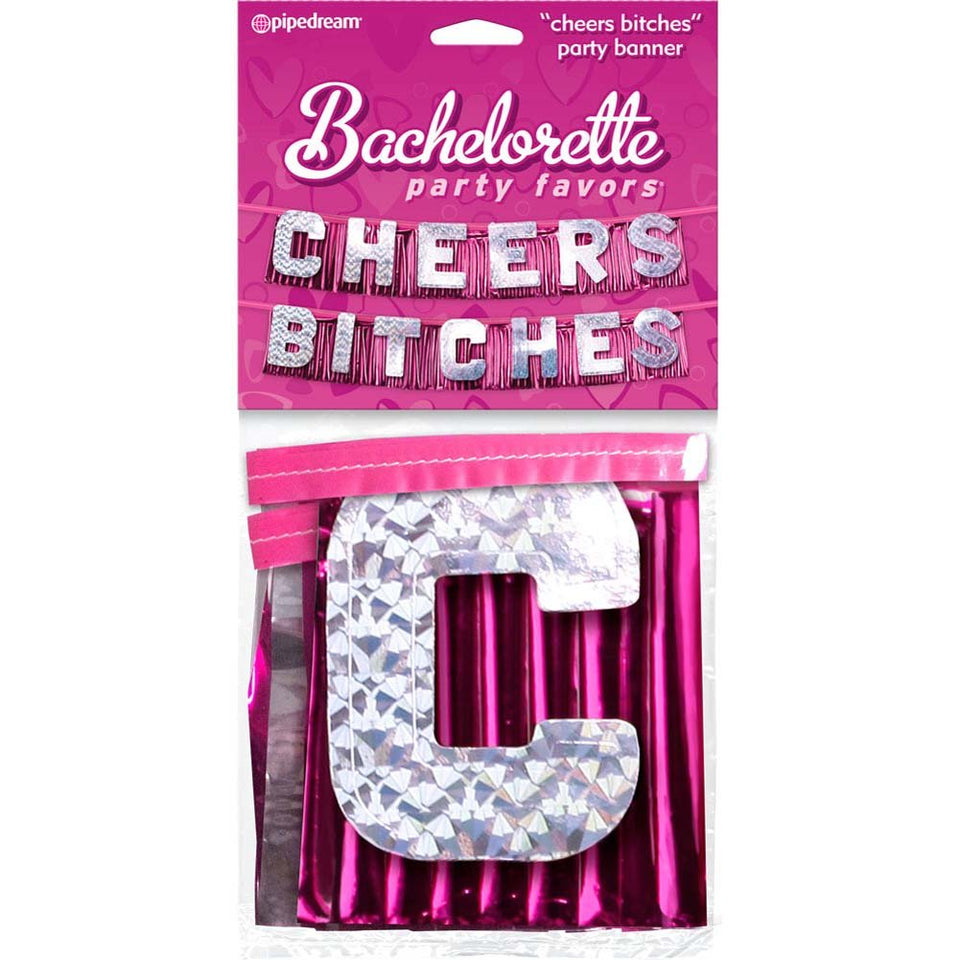 Pipedream Bachelorette Party Favors Cheers Bitches Party Banner