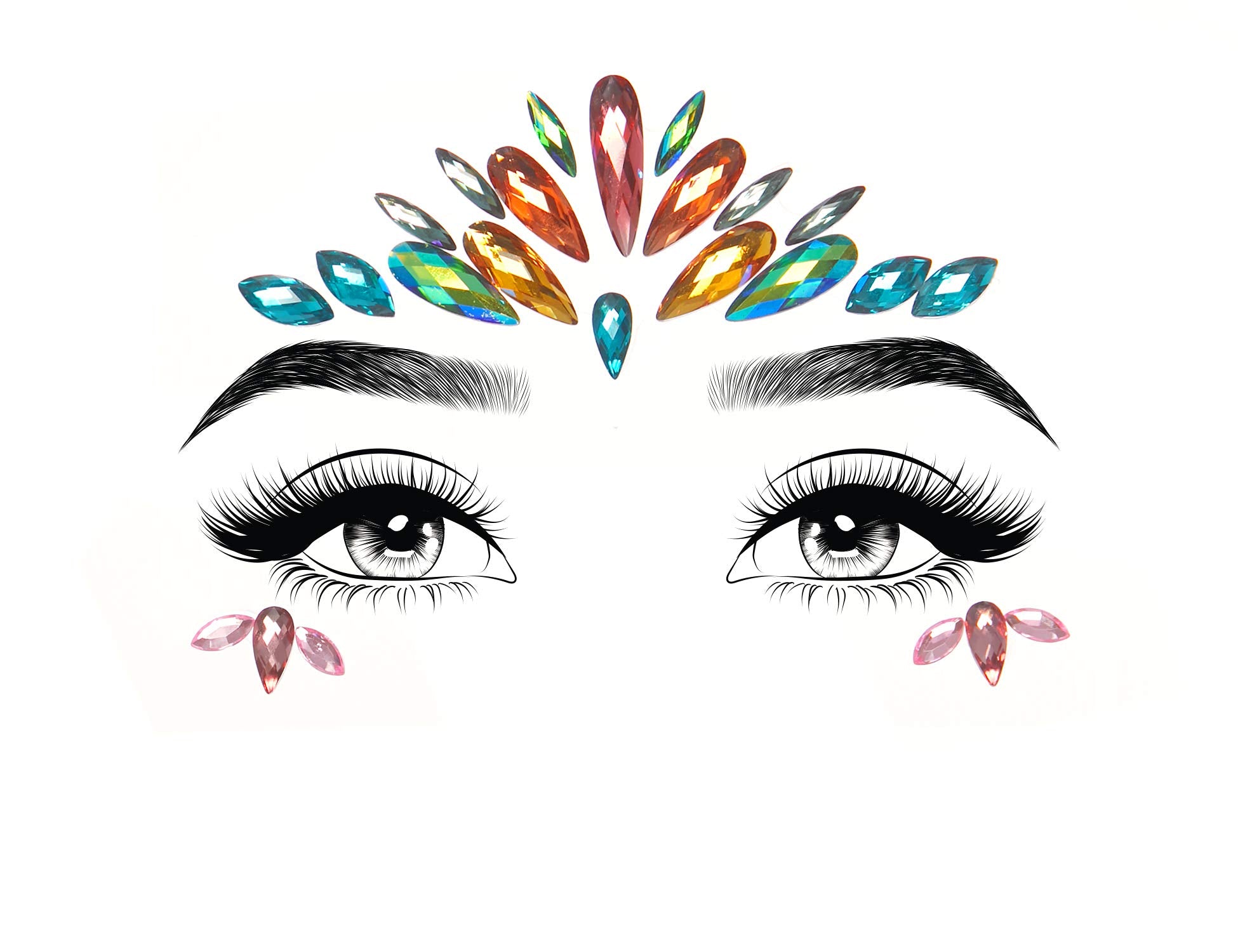 Leg Avenue Avri Adhesive Face Jewels Stic Multicolor Color
